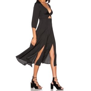 NWT MINKPINK 🖤Black🖤 3/4 Sleeve Midi Dress Sz S